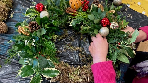 Wreathmaking workshop at Wentworth Castle Gardens